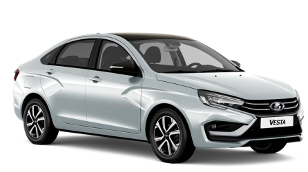 Серебристая LADA Vesta Седан